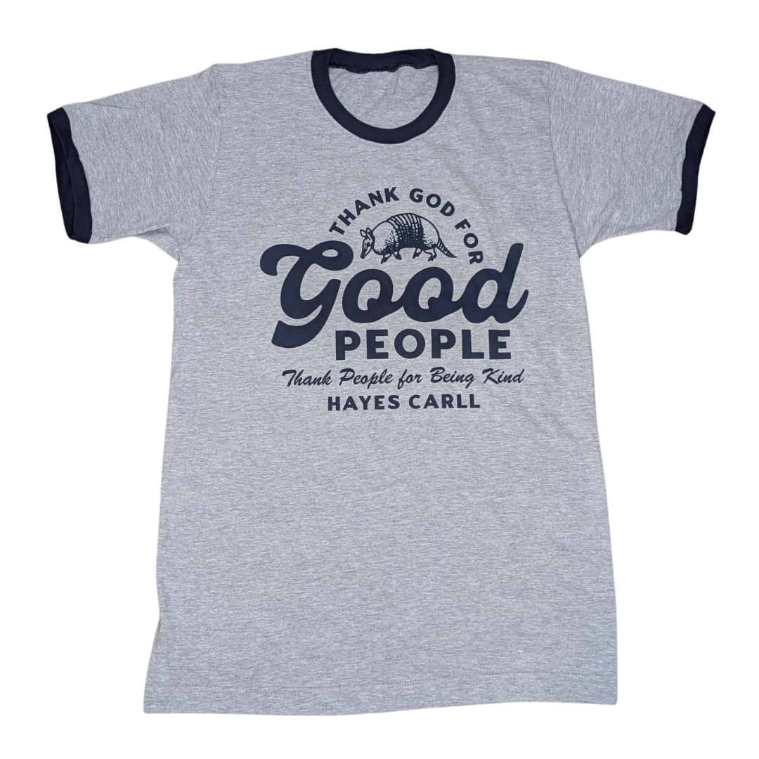 Good People Gray Ringer Tee
