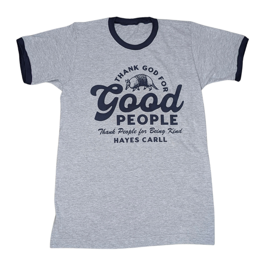 Good People Gray Ringer Tee